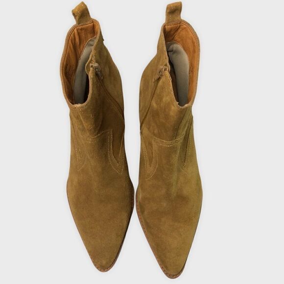 Matisse Essentials Suede Wedge Boots Size 9 1/2 In Fawn - Picture 3 of 11